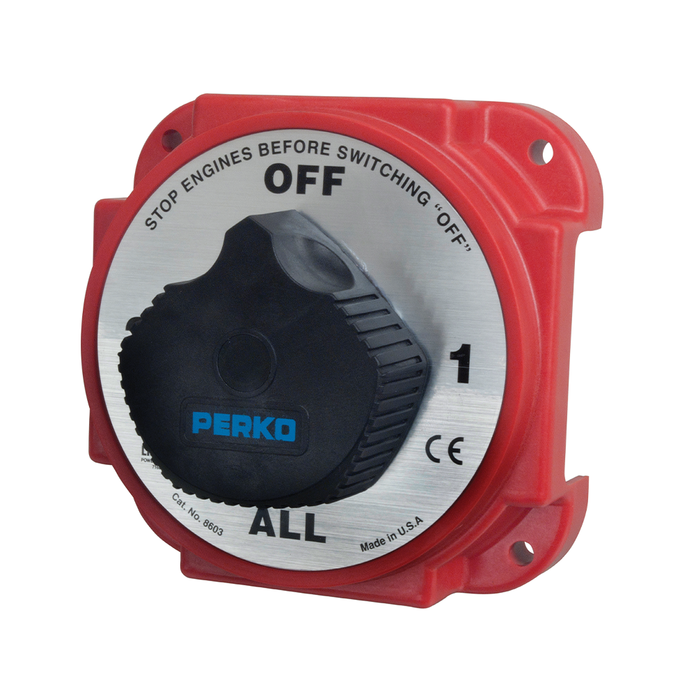 Chave para 2 Baterias Perko Heavy Duty 380amp contínuos Modelo 8603