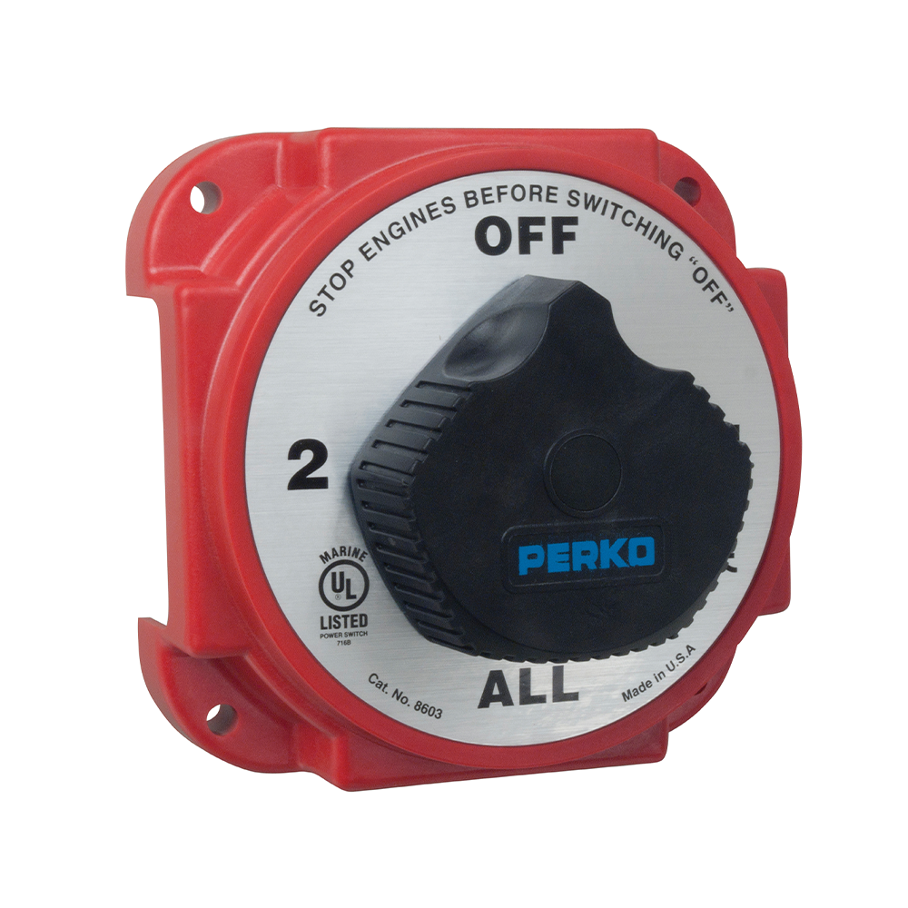 Chave para 2 Baterias Perko Heavy Duty 380amp contínuos Modelo 8603