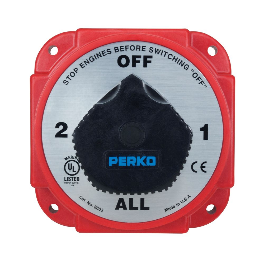 Chave para 2 Baterias Perko Heavy Duty 380amp contínuos Modelo 8603
